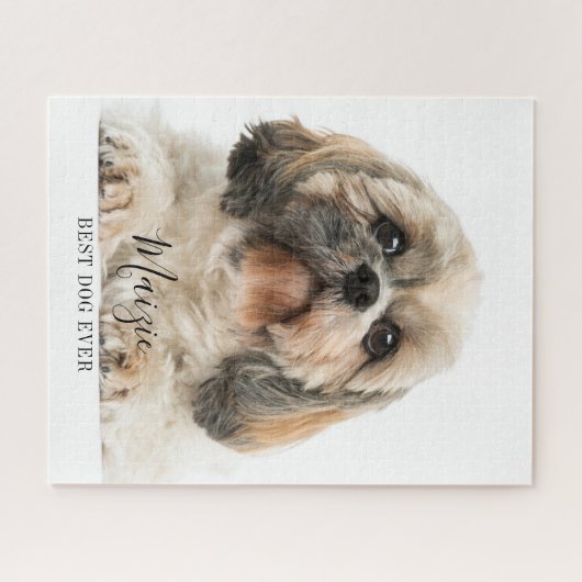 Custom Shih Tzu Personalisiert Pet Dog Foto Puzzle (Horizontal)