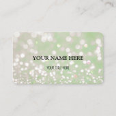 Custom Shimmering Bokeh Visitenkarte (Vorderseite)