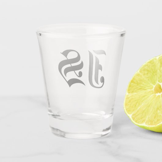 Custom Shot Glass mit Initials Personalisiert Bulk Schnapsglas (Rückseite)