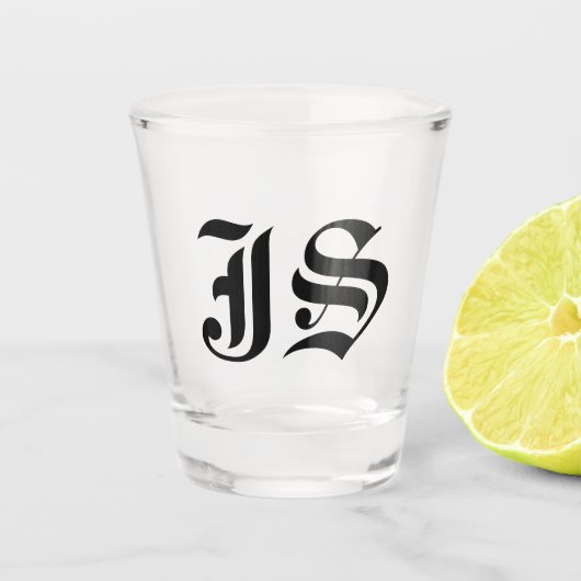 Custom Shot Glass mit Initials Personalisiert Bulk Schnapsglas (Vorderseite)