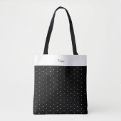 Custom Shoulder Tasche Polka Dots Polka Schwarz (Vorderseite)