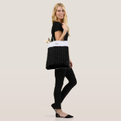 Custom Shoulder Tasche Polka Dots Polka Schwarz (Am Model)