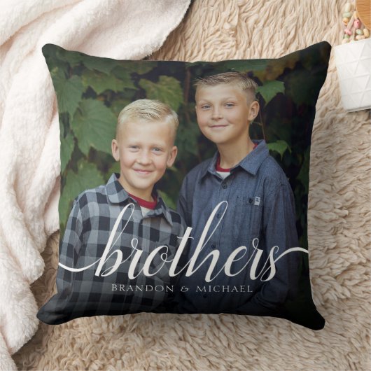 Custom Siblers Brothers Foto Handwriting Kissen (Decke)