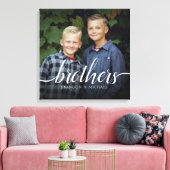 Custom Siblers Brothers Foto Handwriting Leinwanddruck (Insitu (Wohnzimmer))