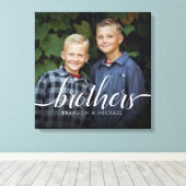 Custom Siblers Brothers Foto Handwriting Leinwanddruck (Insitu (Holzboden))