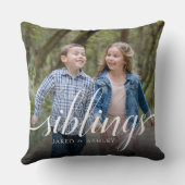 Custom Siblons Brother Sister Foto Handwriting Kissen (Rückseite)