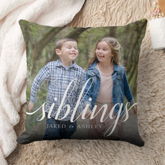 Custom Siblons Brother Sister Foto Handwriting Kissen (Decke)