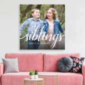 Custom Siblons Brother Sister Foto Handwriting Leinwanddruck (Insitu (Wohnzimmer))