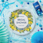 Custom Sicilian Majolica Tiles Floral Leafy Lemon Pappteller (Party)