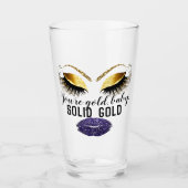 Custom Sie sind Gold Solid Gold Bierwerbung Glas (Vorderseite)