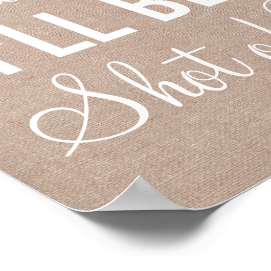 Custom Sie werden mein Glas Wein Ich werde Whiskey Poster (Ecke)