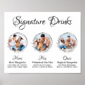 Custom Signature Drinks Eleganter Hund Haustier Ho Poster (Vorne)