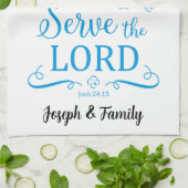 Custom Signature Joshua 24:15 Teetücher (blau) Geschirrtuch (Gefaltet)