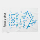 Custom Signature Joshua 24:15 Teetücher (blau) Geschirrtuch (Horizontal)