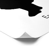 CUSTOM-Silhouette, Muttertagsgeschenk, Kind Silhou Poster (Ecke)