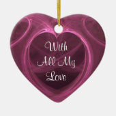 Custom Silky Pink Heepake Keramik Ornament (Vorne)