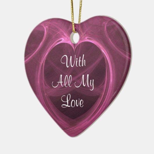 Custom Silky Pink Heepake Keramik Ornament (Links)