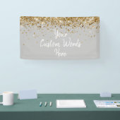 Custom Silver and Gold Birthday Party Photo Booth Banner (Messe)