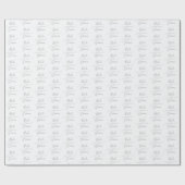 Custom Silver and White Bridge and Groom Wedding Geschenkpapier (Flach)
