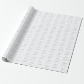 Custom Silver and White Bridge and Groom Wedding Geschenkpapier (Ungerollt)