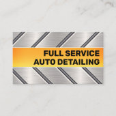 Custom Silver Bright Orange Car Service Cool Visitenkarte (Vorderseite)