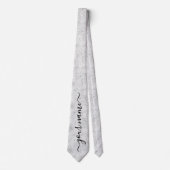 Custom Silver Glitzer Glitzern Neck Tie Krawatte (Vorderseite)