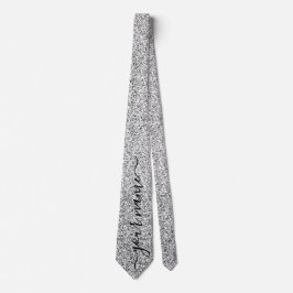 Custom Silver Glitzer Glitzern Neck Tie Krawatte
