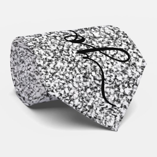 Custom Silver Glitzer Glitzern Neck Tie Krawatte (Gerollt)