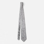 Custom Silver Glitzer Glitzern Neck Tie Krawatte (Rückseite)