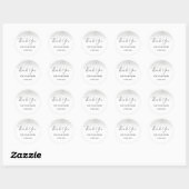 Custom Silver Glitzer Order Vielen Dank Runder Aufkleber (Blatt)
