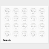 Custom Silver Glitzer Order Vielen Dank Runder Aufkleber (Blatt)