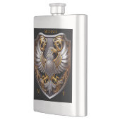 Custom Silver Gold Eagle Flask Flachmann (Links)