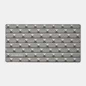 Custom Silver Gray Industrial Stainless Steel Art Schreibtischunterlage (Vorderseite)