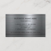 Custom Silver Gray Metal Beruflich Visitenkarte (Rückseite)