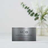 Custom Silver Gray Metal Beruflich Visitenkarte (Stehend Vorderseite)