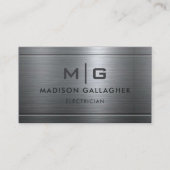 Custom Silver Gray Metal Beruflich Visitenkarte (Vorderseite)