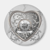 Custom Silver Jewel Fairy Heart Magnet (Vorne)