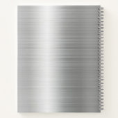 Custom Silver Metallic Favorite Rezept Kochbuch Notizblock (Rückseite)