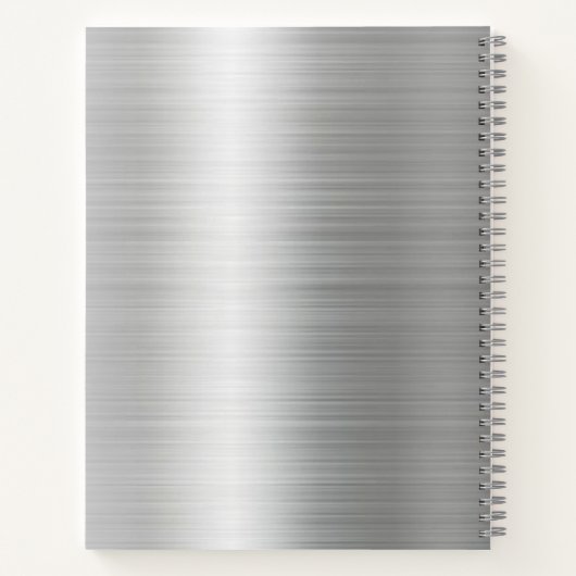 Custom Silver Metallic Favorite Rezept Kochbuch Notizblock (Rückseite)