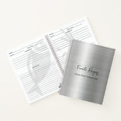 Custom Silver Metallic Favorite Rezept Kochbuch Notizblock (Innenseite)