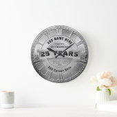Custom Silver Retirement Award Große Wanduhr (Zuhause)