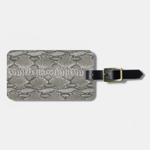 Custom Silver Snake Skin Luggage Tag Gepäckanhänger