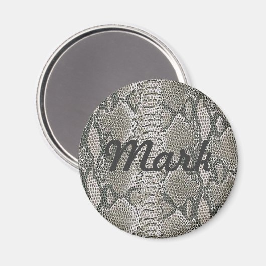 Custom Silver Snake Skin Magnet (Vorderseite/Rückseite)