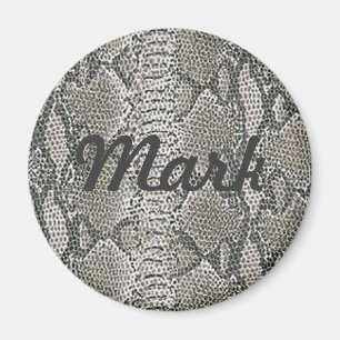 Custom Silver Snake Skin Magnet