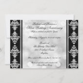 Custom Silver Wedding Anniversary Party lädt ein Einladung (Vorderseite)