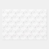 Custom Silver Wedding Bridge and Groom Heart Charm Geschenkpapier Set (Vorderseite)