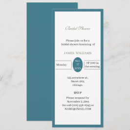 Custom Simple Blue Brautparty Einladung