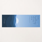 Custom Simple Blue Mountain Moon Breathing Zitat Yogamatte (Vorderseite (Horizontal))