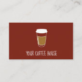 Custom Simple Burnt Orange Coffee House Loyalität Treuekarte (Vorderseite)