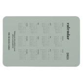 Custom SImple Chic 2024 Dusty Green Calendar Magnet (Horizontal)